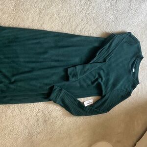 Old Navy Green Ribbed Dress